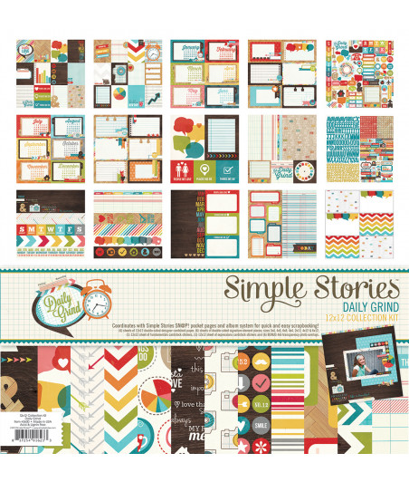 SIMPLE STORIES - Daily Grind - Collection Kit 12"x12"