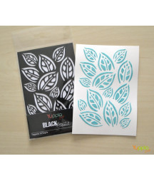 YUPPLA - BLACK Stencil - Tappeto di foglie