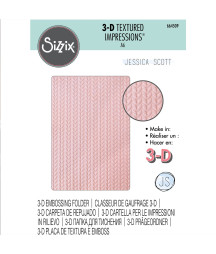 SIZZIX - 3-D Textured impressions cartella di goffratura Knitted