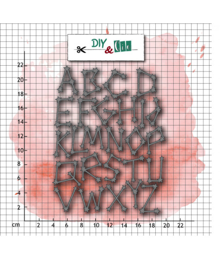 DIY&CIE - Set de dies Alphabet Constellation