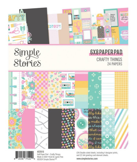 SIMPLE STORIES - Crafty Things collections – 6X8 PAD
