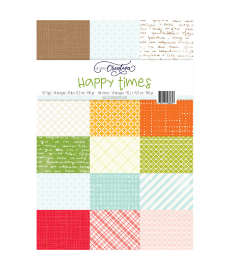 COPPIA CREATIVA -  Paper Pad HAPPY TIMES 22x15cm