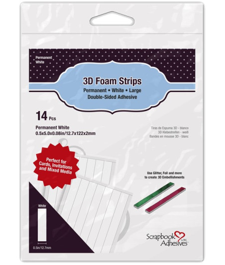 SCRAPBOOK ADHESIVE - 3D Foam Strips (14 pcs)