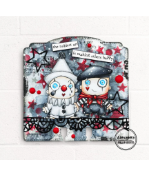 AALL & CREATE - 1210 Stamp A7 Pierrot And Mime