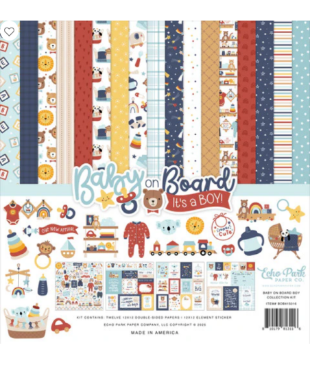 ECHO PARK - Baby On Board It's a Boy! 12x12 Inch Collection Kit