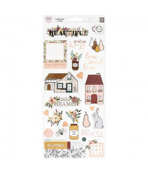 AMERICAN CRAFTS - Auburn Lane Collection - Cardstock Stickers with Foil Accents